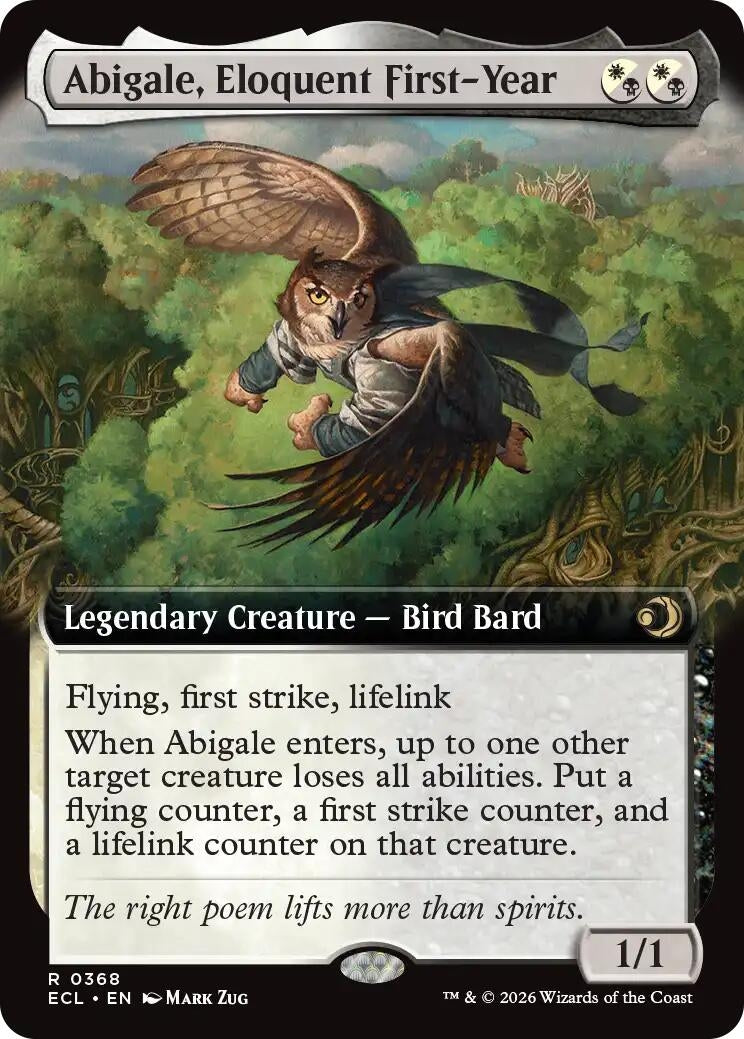Abigale, Eloquent First-Year (Extended Art) (368) (Lorwyn Eclipsed)