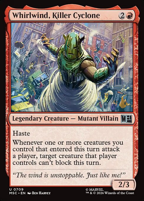 Whirlwind, Killer Cyclone — NM Foil [Marvel Super Heroes Commander]