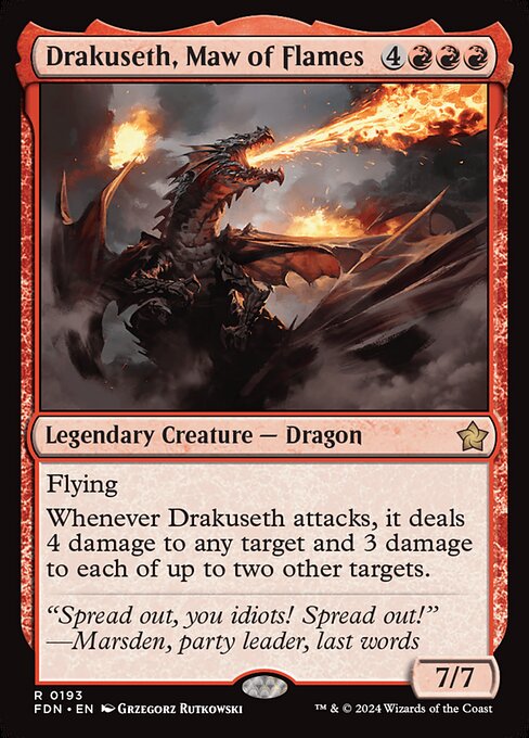 Drakuseth, Maw of Flames — NM Foil [Foundations]