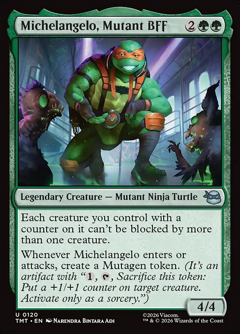 Michelangelo, Mutant BFF — NM Foil [Teenage Mutant Ninja Turtles #120]