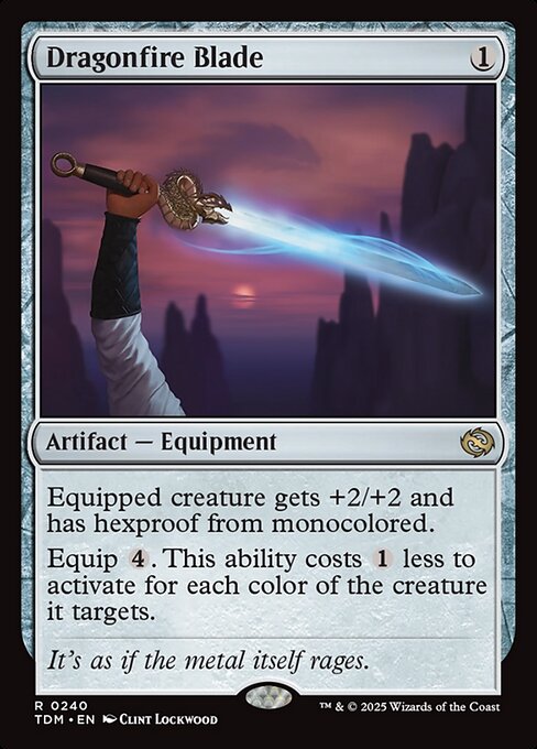 Dragonfire Blade — NM Foil [Tarkir: Dragonstorm]