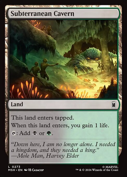 Subterranean Cavern — NM Foil [Marvel Super Heroes]