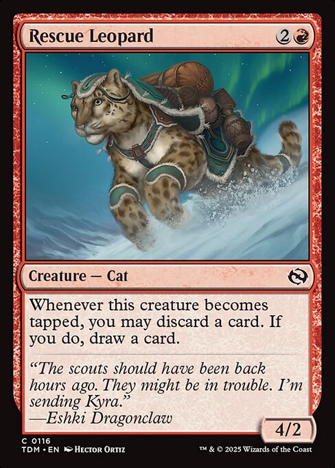 Rescue Leopard — NM Foil [Tarkir: Dragonstorm]
