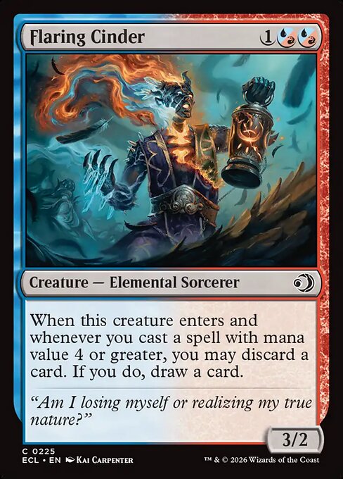 Flaring Cinder — NM Foil [Lorwyn Eclipsed #225]