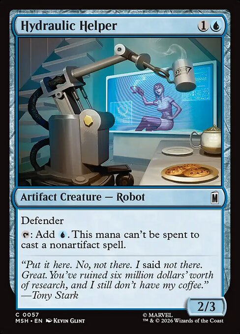 Hydraulic Helper — NM Foil [Marvel Super Heroes]