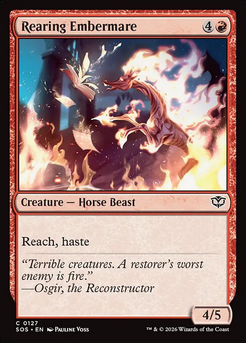 Rearing Embermare — NM Foil [Secrets of Strixhaven]