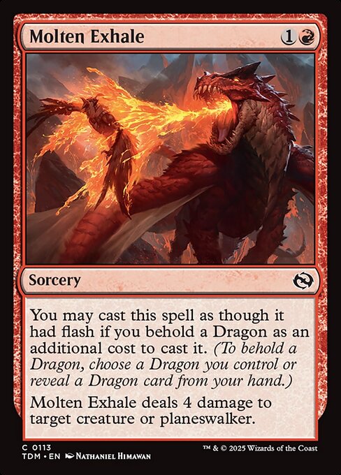 Molten Exhale — NM Foil [Tarkir: Dragonstorm]