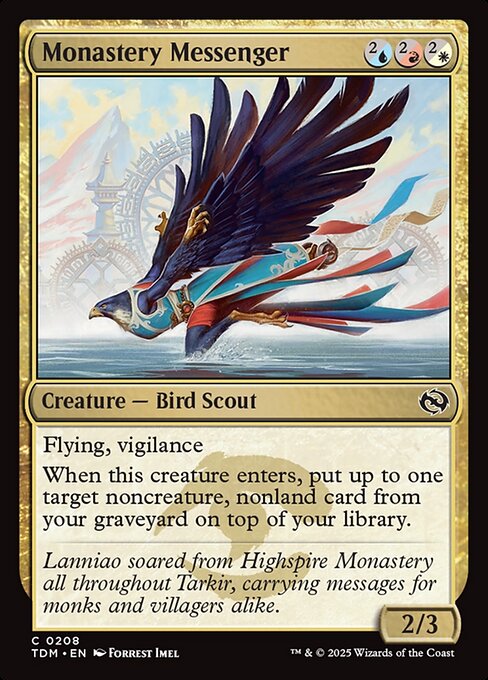 Monastery Messenger — NM Foil [Tarkir: Dragonstorm]