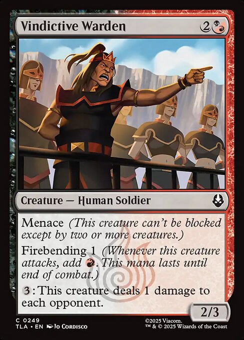 Vindictive Warden — NM Foil [Avatar: The Last Airbender]