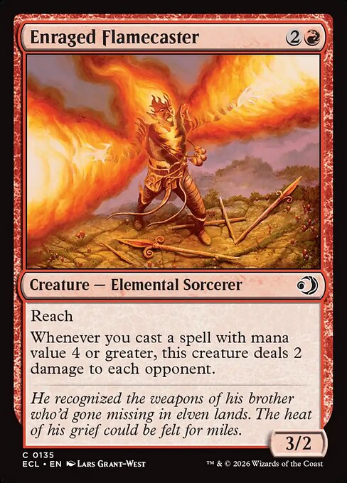Enraged Flamecaster — NM Foil [Lorwyn Eclipsed #135]