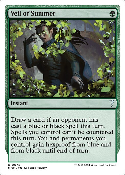 Veil of Summer — NM [Mystery Booster 2]