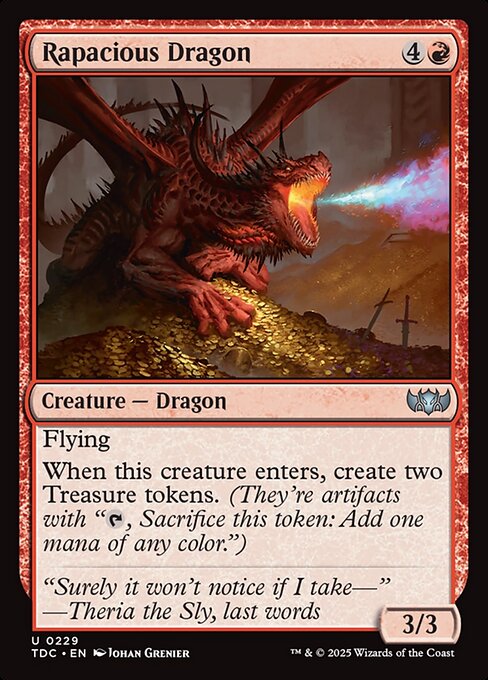 Rapacious Dragon — NM [Tarkir: Dragonstorm Commander]