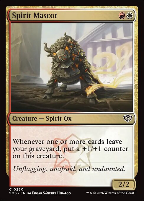 Spirit Mascot — NM Foil [Secrets of Strixhaven]