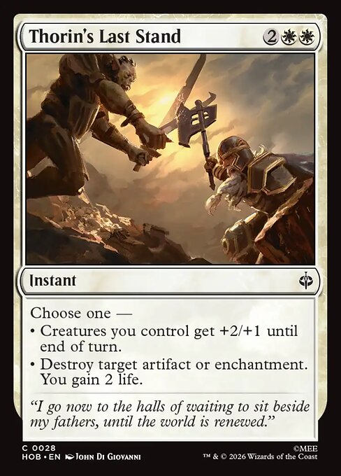 Thorin's Last Stand — NM Foil [The Hobbit]