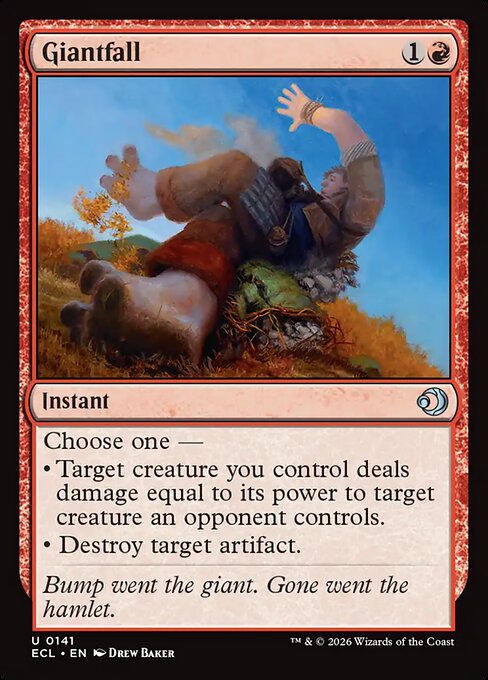 Giantfall — NM Foil [Lorwyn Eclipsed #141]