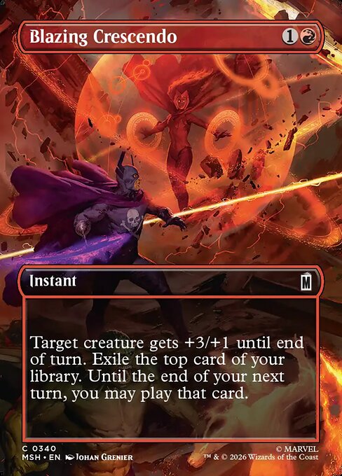 Blazing Crescendo — NM Foil [Marvel Super Heroes]