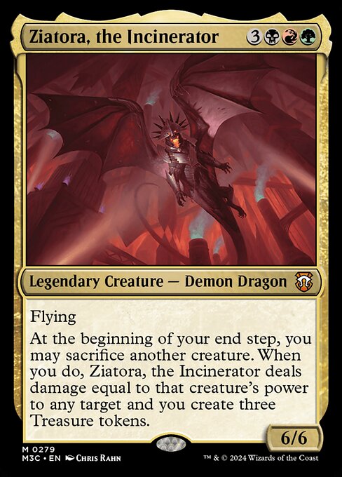 Ziatora, the Incinerator — NM Ripple Foil [Modern Horizons 3 Commander]