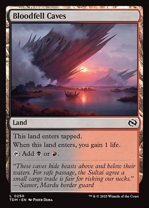Bloodfell Caves — NM Foil [Tarkir: Dragonstorm]