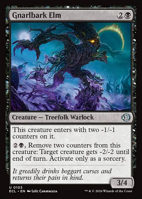 Gnarlbark Elm — NM Foil [Lorwyn Eclipsed #103]