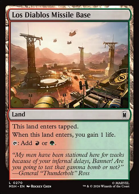 Los Diablos Missile Base — NM Foil [Marvel Super Heroes]