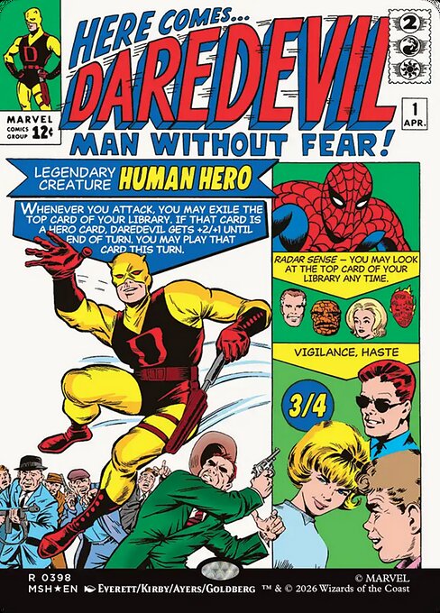Daredevil, Man Without Fear — NM Foil [Marvel Super Heroes]