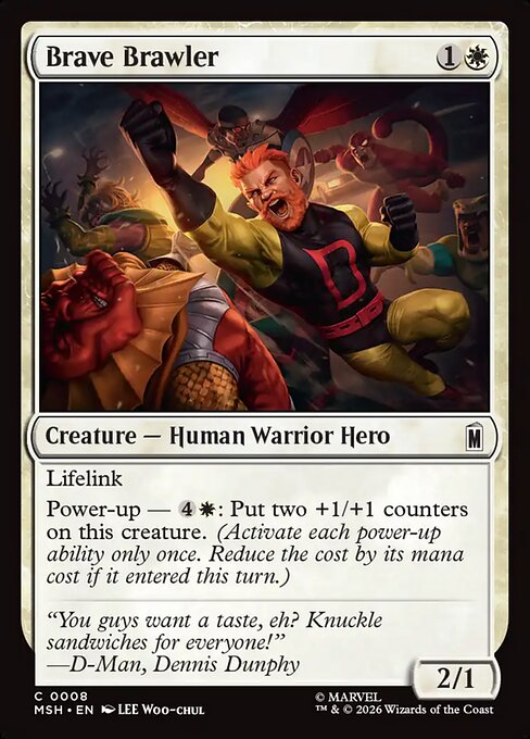 Brave Brawler — NM Foil [Marvel Super Heroes]