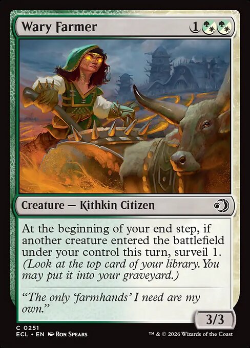Wary Farmer — NM Foil [Lorwyn Eclipsed #251]