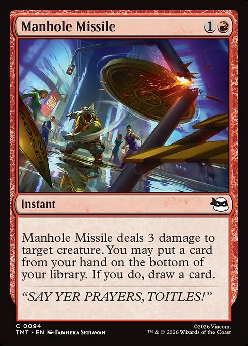 Manhole Missile — NM Foil [Teenage Mutant Ninja Turtles #94]