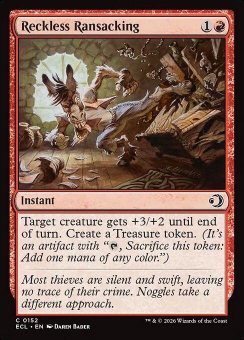 Reckless Ransacking — NM Foil [Lorwyn Eclipsed #152]