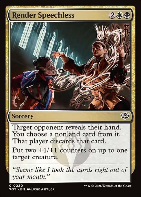 Render Speechless — NM Foil [Secrets of Strixhaven]