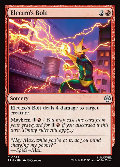 Electro's Bolt — NM Foil [Marvel's Spider-Man]