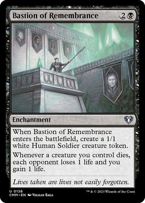 Bastion of Remembrance — NM Foil [Commander Masters]