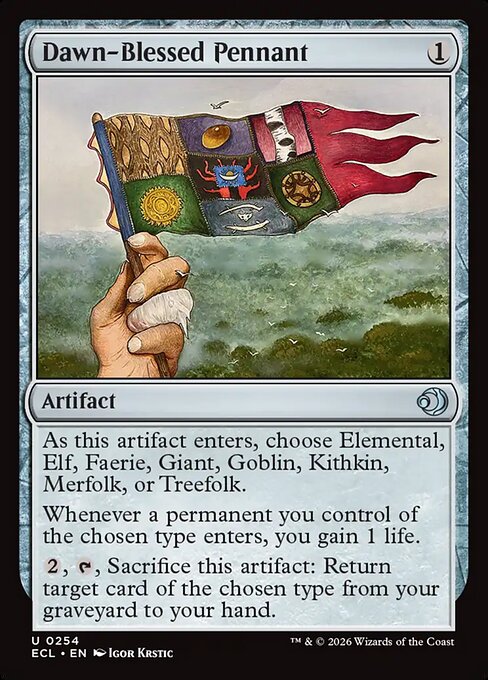 Dawn-Blessed Pennant — NM Foil [Lorwyn Eclipsed #254]