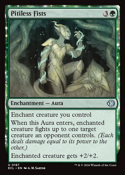 Pitiless Fists — NM Foil [Lorwyn Eclipsed #187]
