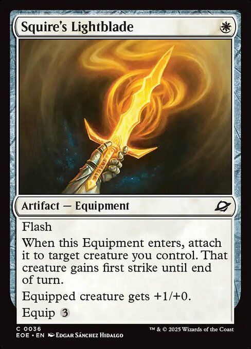 Squire's Lightblade — NM Foil [Edge of Eternities]