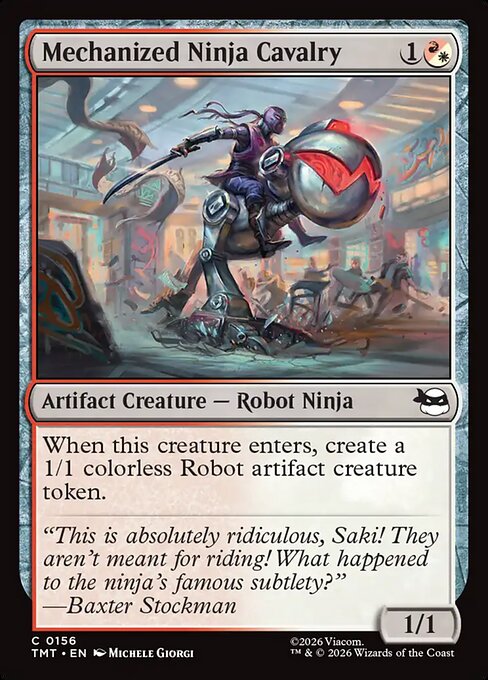 Mechanized Ninja Cavalry — NM Foil [Teenage Mutant Ninja Turtles]