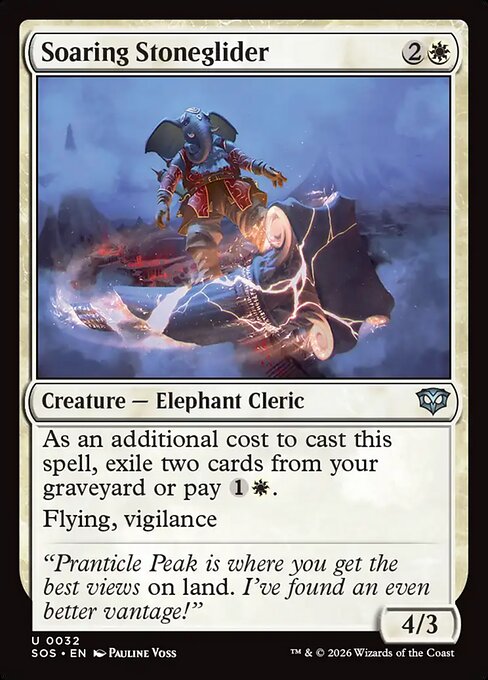 Soaring Stoneglider — NM Foil [Secrets of Strixhaven]
