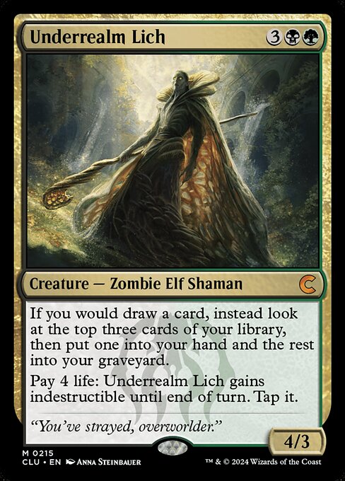 Underrealm Lich — NM [Ravnica: Clue Edition]