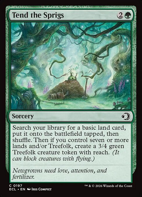 Tend the Sprigs — NM Foil [Lorwyn Eclipsed #197]