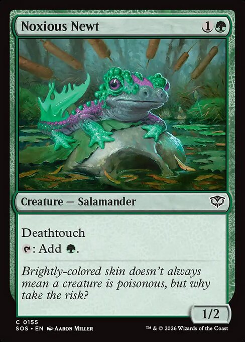 Noxious Newt — NM Foil [Secrets of Strixhaven]