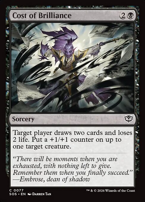 Cost of Brilliance — NM Foil [Secrets of Strixhaven]