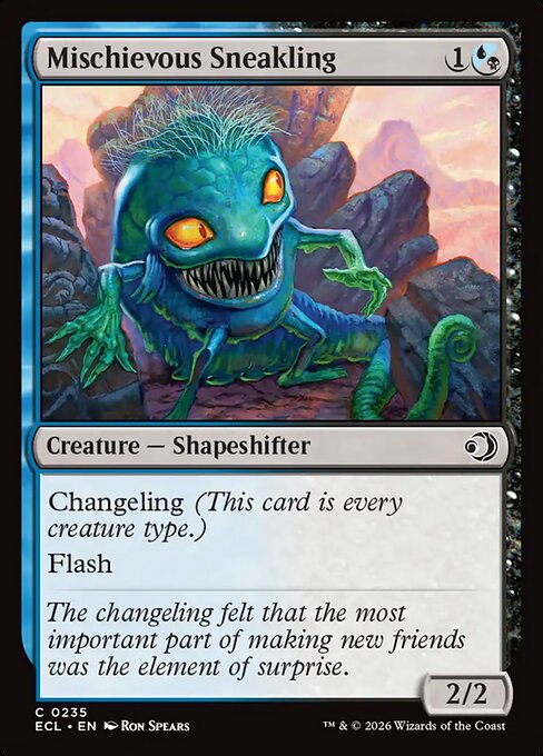 Mischievous Sneakling — NM Foil [Lorwyn Eclipsed #235]
