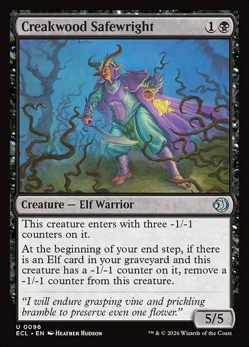 Creakwood Safewright — NM Foil [Lorwyn Eclipsed #96]