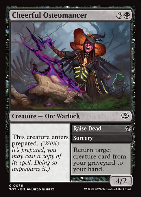 Cheerful Osteomancer // Raise Dead — NM Foil [Secrets of Strixhaven]