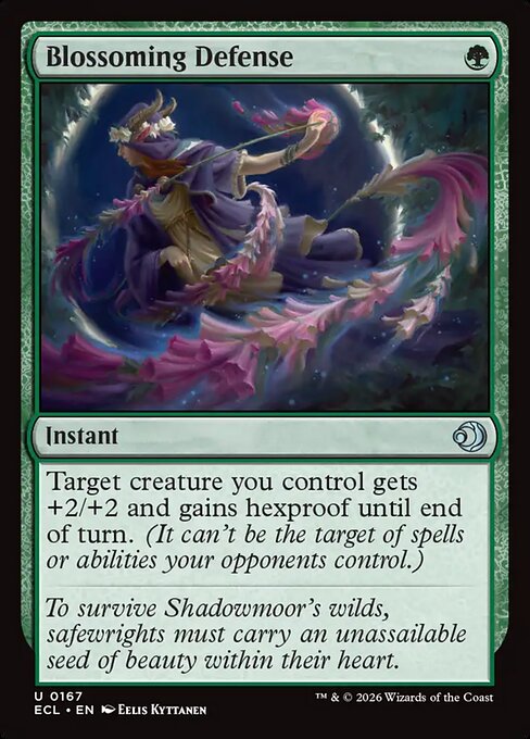 Blossoming Defense — NM Foil [Lorwyn Eclipsed #167]