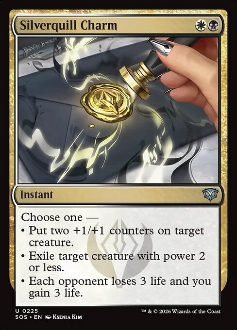 Silverquill Charm — NM Foil [Secrets of Strixhaven]