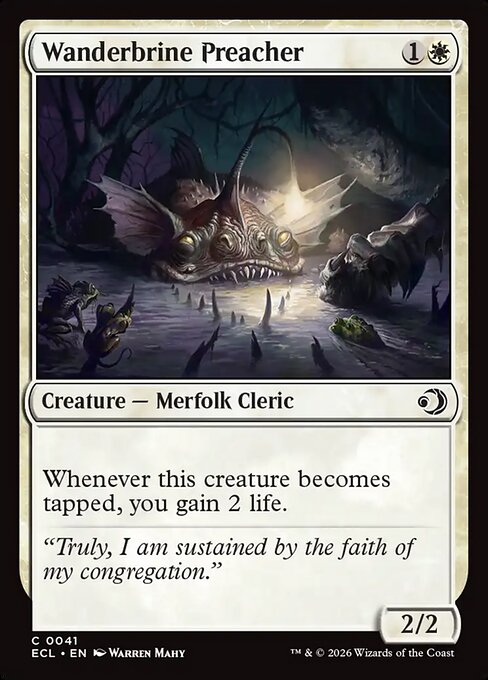 Wanderbrine Preacher — NM Foil [Lorwyn Eclipsed #41]
