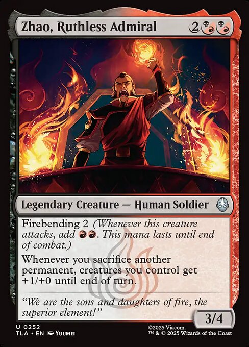 Zhao, Ruthless Admiral — NM Foil [Avatar: The Last Airbender]