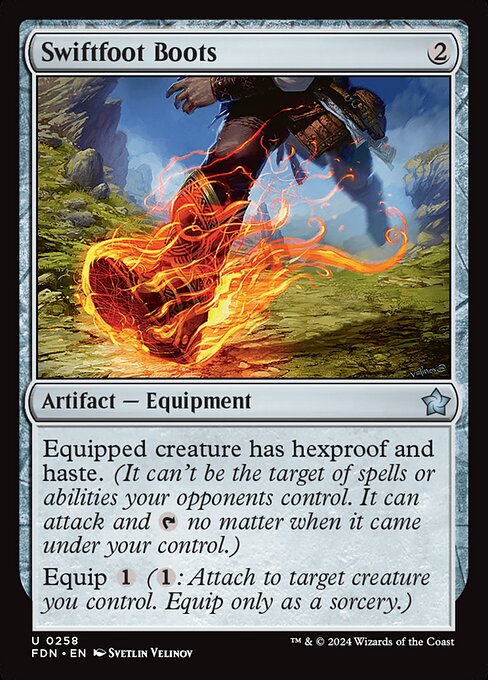 Swiftfoot Boots — NM Foil [Foundations]