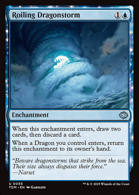 Roiling Dragonstorm — NM Foil [Tarkir: Dragonstorm]